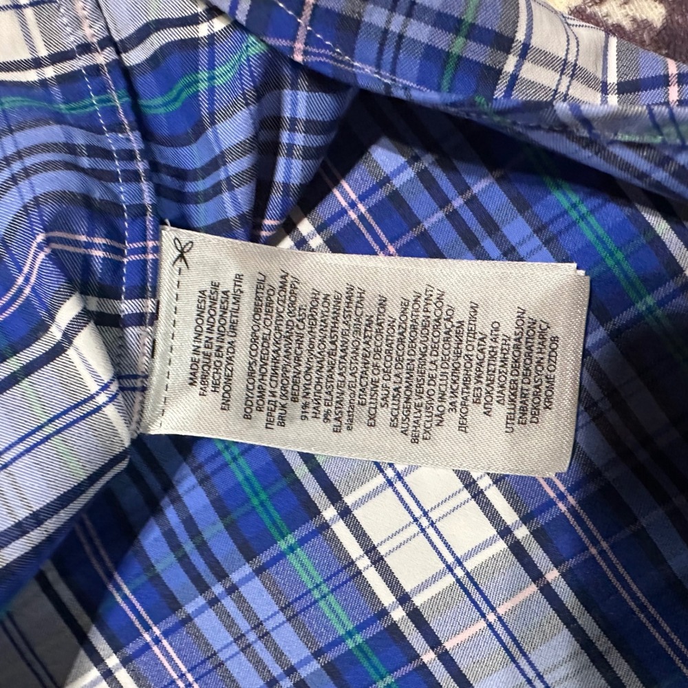 Polo Ralph Lauren Classic Fit Checked Performance Shirt stretch twill XL - Picture 6 of 8